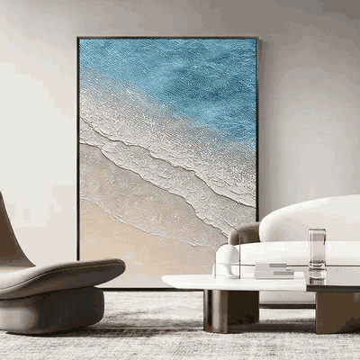 لوحة جدارية كانفس يدوي، 140×90 سم، اطار اسود - متعدد الالوان product image 3