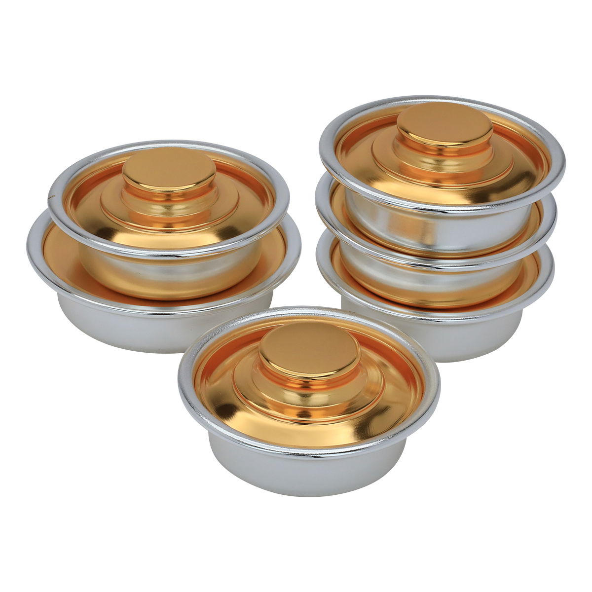 طقم تقديم فطور استيل السيف غاليري، 6 قطعة، دائري - فضي product image 4