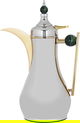 Al Saif Gallery Alaa thermos set, 1/0.75 liter, two pieces, thermal glass inner container, steel outer shell - silver product image 4