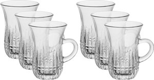 طقم بيالات شاي زجاج ماكس جلاس، 230 مل، 6 قطع - شفاف product image