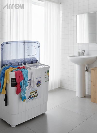 Arrow RO-08TTB washing machine, 7 kg, twin tub - White product image 4