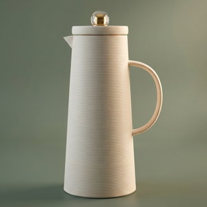 Al Saif Gallery Royal 8 thermos, 1 liter, thermal glass inner container, plastic outer shell - light beige product image