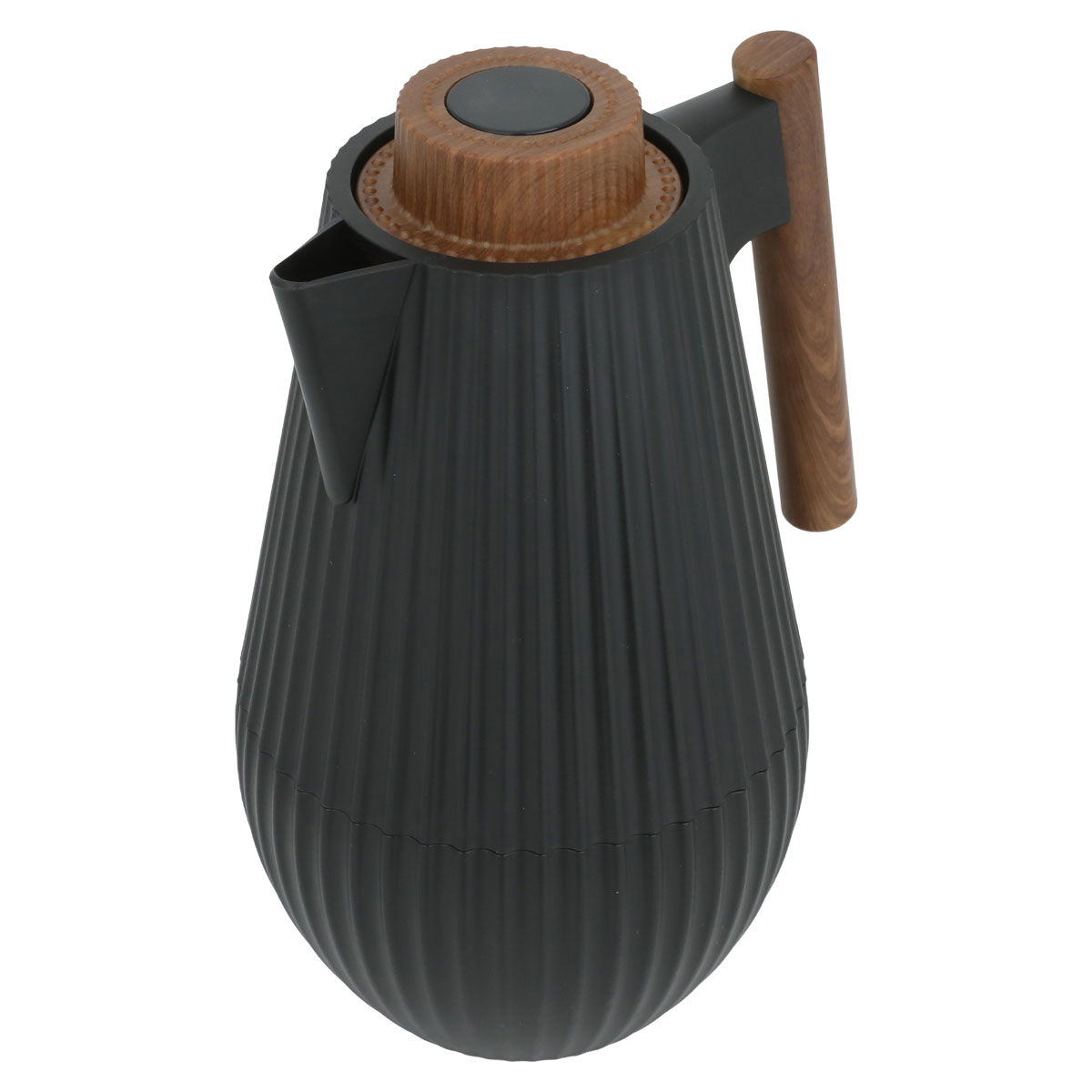 Al Saif Gallery thermos, 1 liter, compressor, thermal glass inner container, plastic outer shell - black product image 2