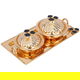 طقم طوفرية استيل السيف غاليري، 2 تمرية، غطاء، 3 قطع - ذهبي product image 1