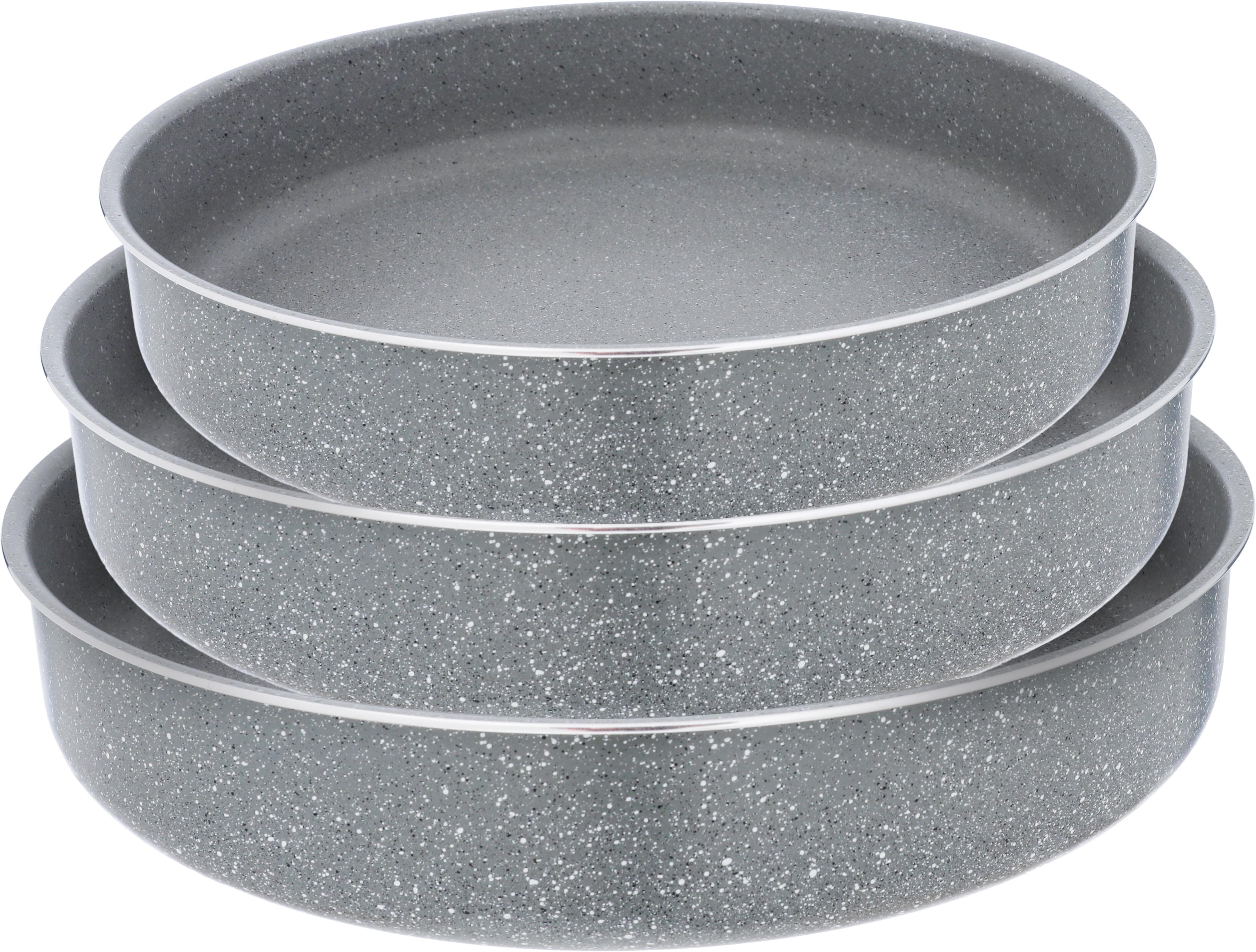 Rocky Granite Trays Set, 26/30/34 cm, Round, 3 Pieces - Gray product image