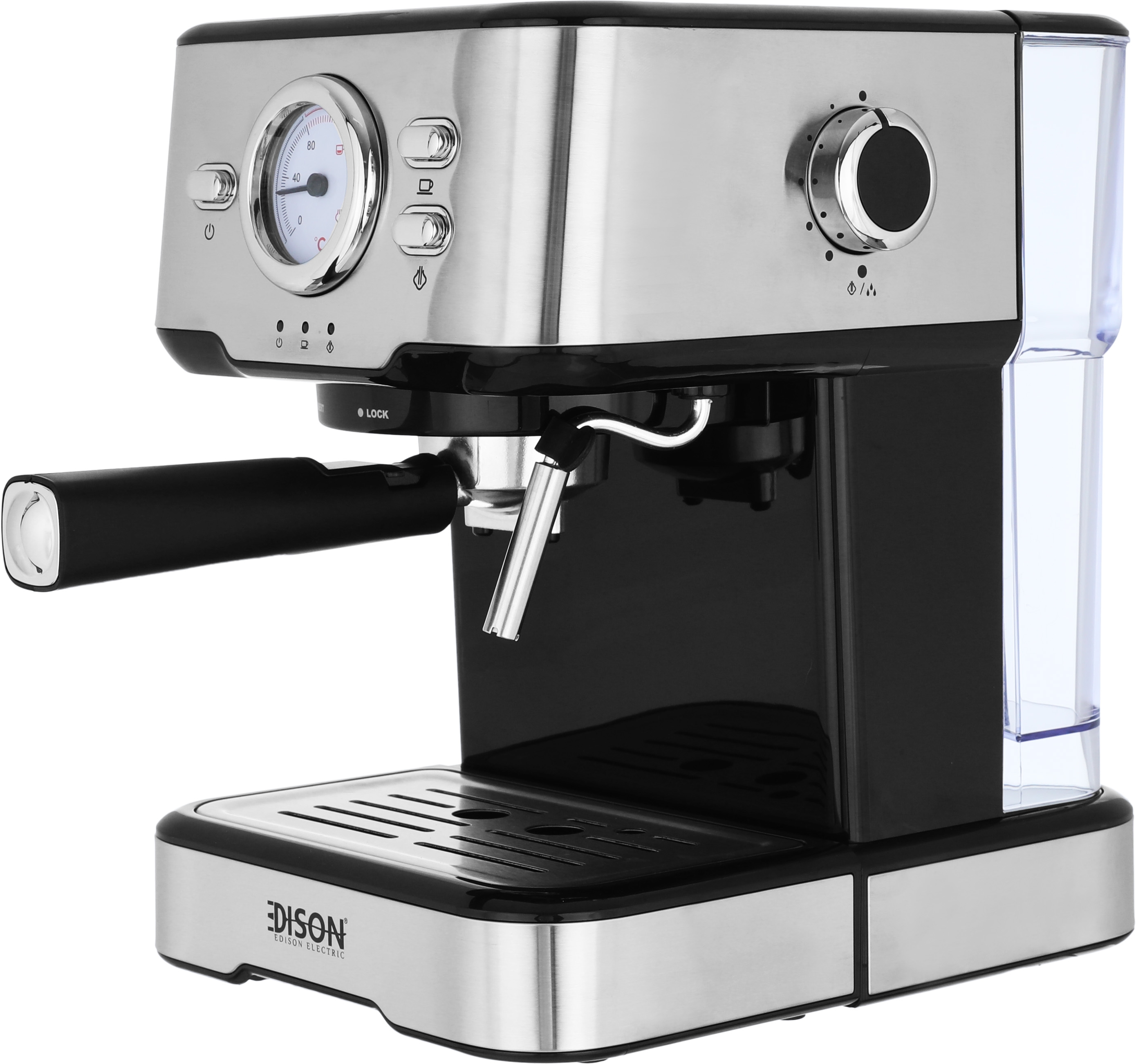 صانع قهوة إديسون، 1100 واط، 1.5 لتر - فضي اسود product image