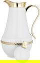 Al Saif Gallery Nouf thermos set, 0.7 / 1 liter, 2 pieces, thermal glass inner container, stainless steel outer shell - golden white product image 9