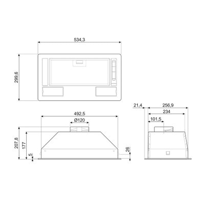 شفاط بلت ان سميج، 54 سم، 430 متر مكعب / ساعة، 3 سرعات - فضي product image 5