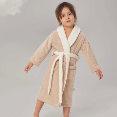 روب اطفال كورال فليس ريفي، 90×35 سم - بيج product image 4