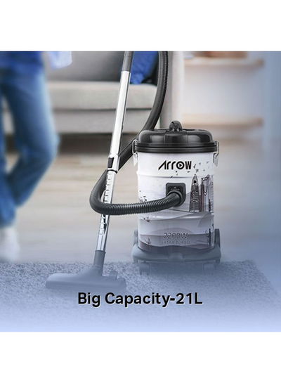 مكنسة برميل ارو، بقوة 2200 واط اكسترا تربو، 21 لتر، RO-21VAA - ابيض اسود product image 5
