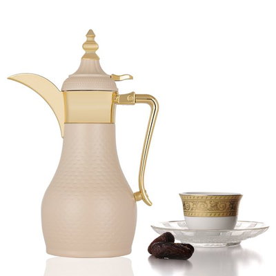 Al Saif Gallery Tamim Dallah Steel, 0.6 liter - Gold brown product image 1