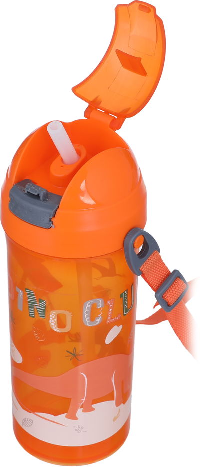 مطارة بلاستيك مع مصاص هيرفين، 610 مل - برتقالي product image 3