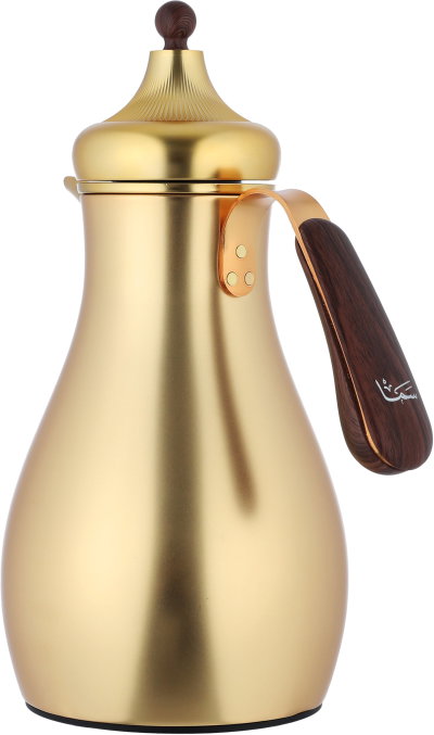 Al Saif Gallery Sama Thermos Set, 0.7/1 Liter, 2 Pieces, Inner Glass Container, Stainless Steel Outer Body - Gold product image 8