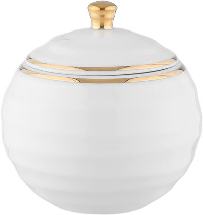 طقم سفرة بورسلان السيف غاليري، 60 قطعة - ابيض ذهبي product image 4
