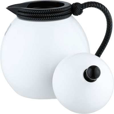 ترمس دلة تميم 9 ستانلس استيل السيف غاليري، 0.7 لتر، يد أسود، خدمة ذاتية، ضغاط -  أبيض أسود product image 4