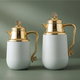 Al Saif Gallery Fatima thermos set, 1/0.7 liter, 2 pieces, thermal glass inner container, steel outer shell - light gray product image 1