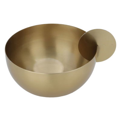 Al Saif Gallery steel bowl, 1 piece, with gold handle - gold product image 2
