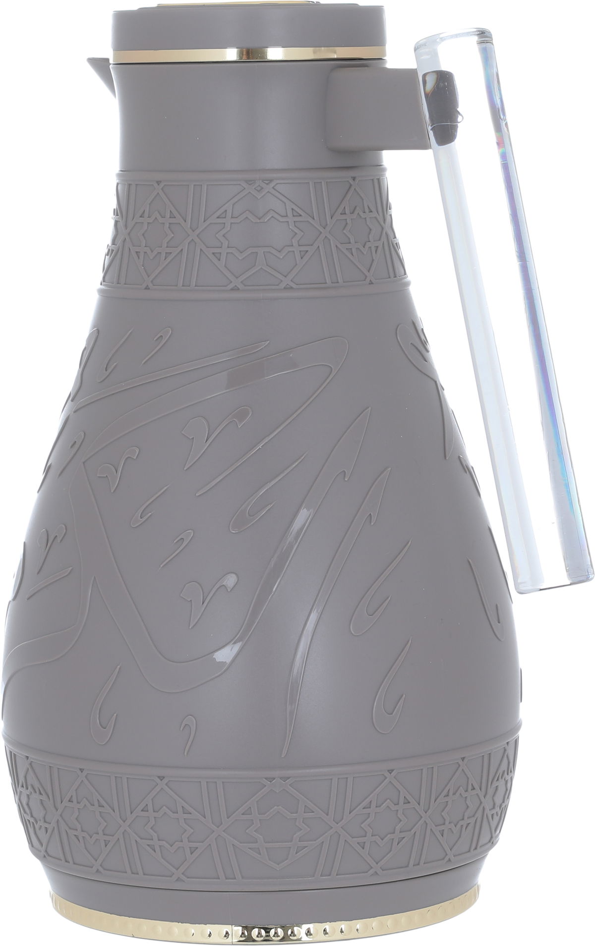 Al Saif Gallery Karam thermos set, 1/0.65 liter, Islamic pattern, thermal glass inner shell, plastic outer shell - Cappuccino product image 5