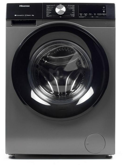غسالة أوتوماتيك هايسنس، تحميل أمامي، 8 كجم، تنشيف 75%، انفرتر، WF3S8043BT6 - رمادي product image 1