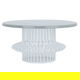 Al Saif Gallery steel serving stand, 12 x 25 x 25 cm, round, flat - white product image 1