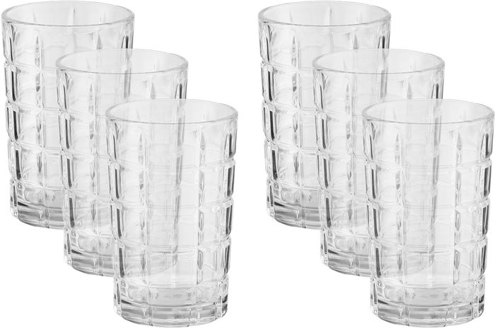 طقم كاسات زجاج ماكس جلاس، 6 قطع، 300 مل - شفاف product image 1