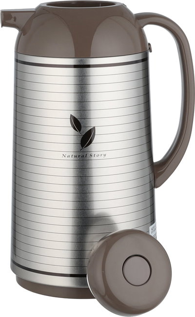 Abu Feel Japanese Stainless Steel Zogrishi Thermos, 1 Liter, Glass Inner Container, Pump - Cappuccino product image 5