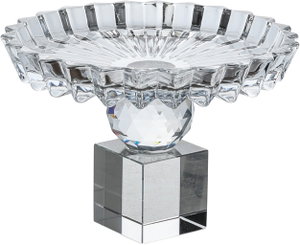 ستاند تقديم حلا زجاج السيف غاليري، قاعدة شفاف، 13.5x13.5x11 سم - شفاف product image 2