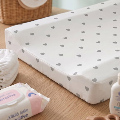 Fun Moment Baby changing pad, waterproof sponge - off-white gray product image 3