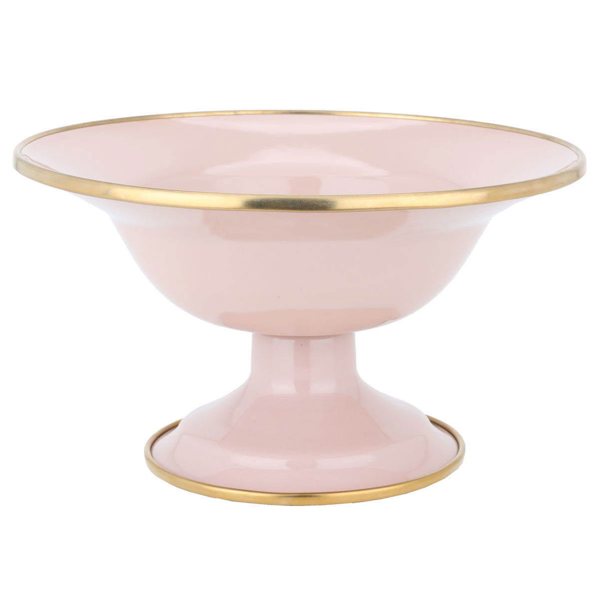 Al Saif Gallery Steel Serving Plate, 20 cm, with base - light pink product image 2