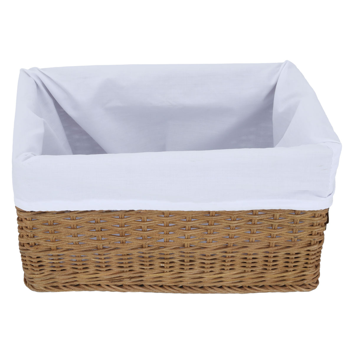Al Saif Gallery Rectangular Fabric Wicker Serving Basket, 36 X 25 X 17.5 Cm - Beige product image