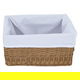 Al Saif Gallery Rectangular Fabric Wicker Serving Basket, 36 X 25 X 17.5 Cm - Beige product image 1