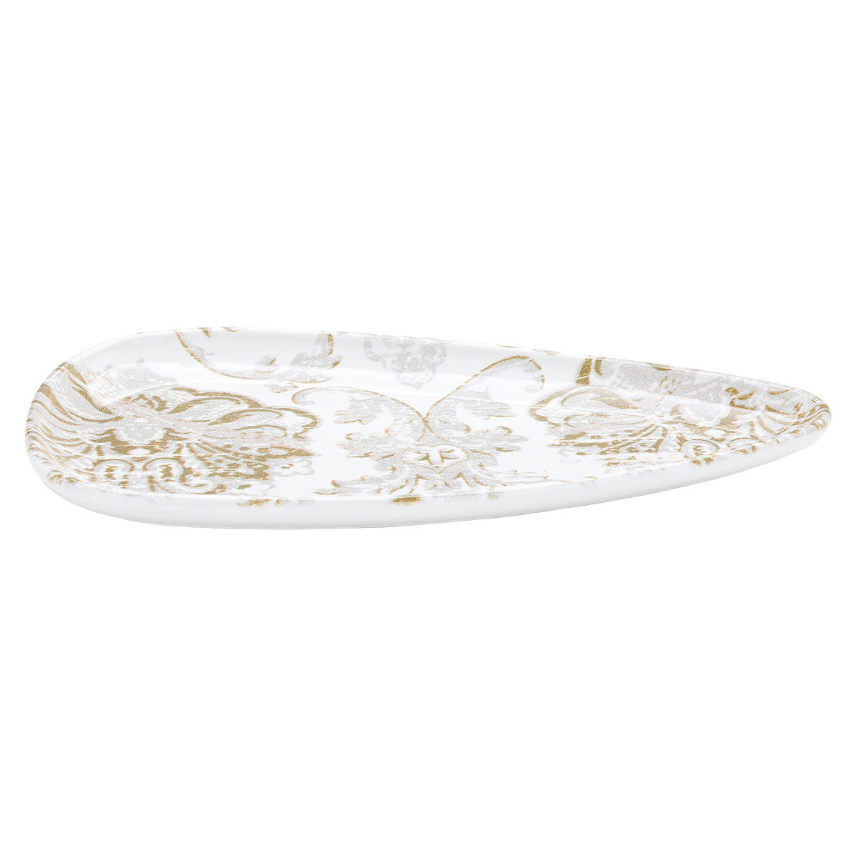 صحن تقديم بورسلان السيف غاليري، 26x12x2 سم - ابيض ذهبي product image
