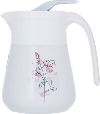 Al Saif Gallery thermos, 0.5 liters, steel inner container, steel outer shell - white product image 2