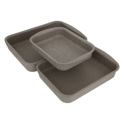 طقم صواني فرن جرانيت السيف بلص، 3 قطع - بني product image 1