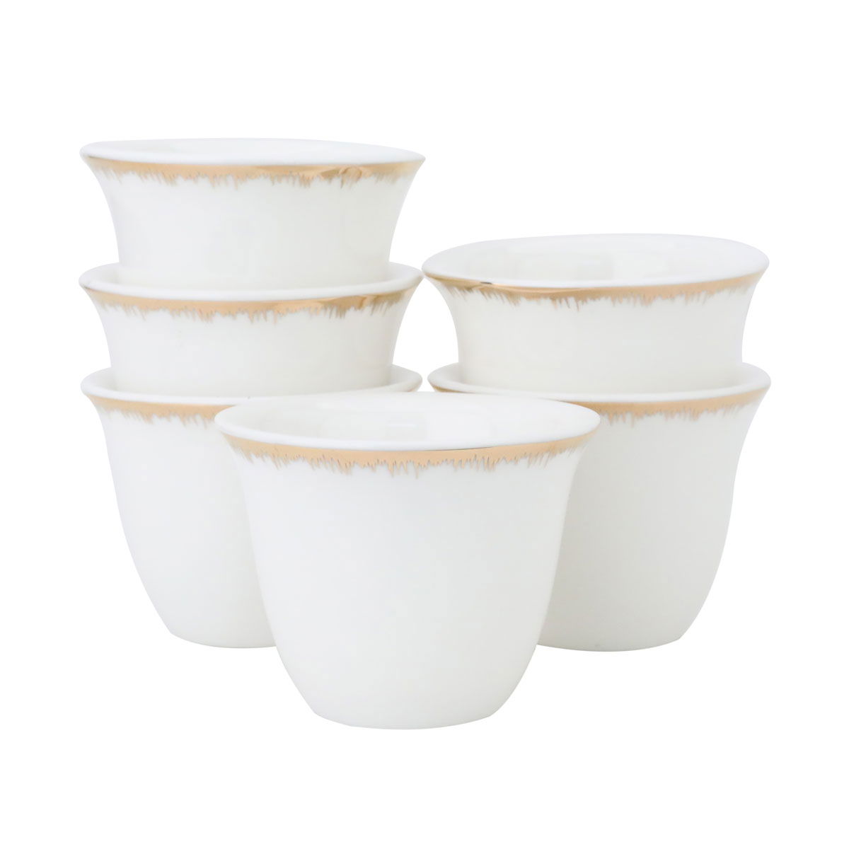 طقم فناجين قهوة عربي بورسلان السيف غاليري، 12 قطعة - أبيض product image 2