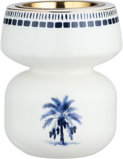 مبخرة بورسلان السيف غاليري، 10x10x14 سم، دائري - أبيض أزرق product image 2