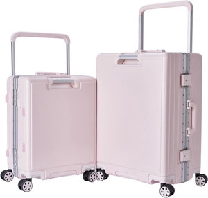 طقم شنط سفر بولي كربون ليمرا، 21/25 بوصة، 4 عجلات، زاويه 360 درجة، LMA-1689 - وردي product image