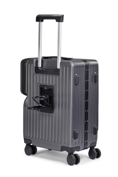 شنطة سفر بولي كربونات ليمرا، 20 بوصة، 4 عجلات، BT-58 - رمادي غامق product image 3