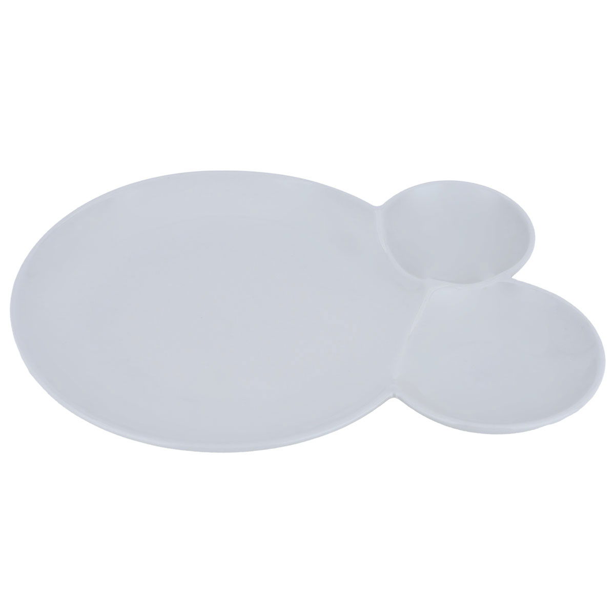 Al Saif Gallery Porcelain Plate, 26X18X2 Cm - Light Grey product image 1