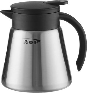 ترمس استيل ريسا، 600 مل، ضغاط - فضي اسود product image