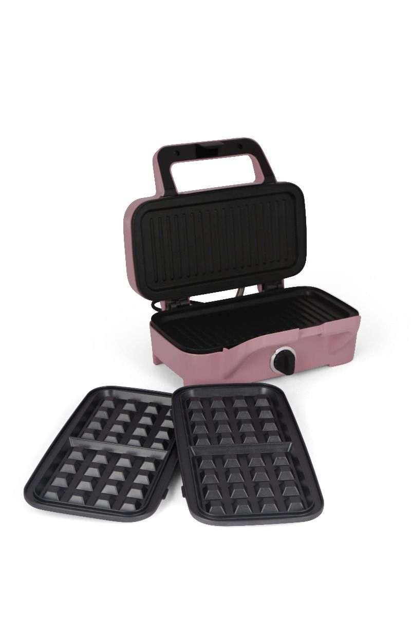 Edison Waffle Maker And Grill, 1200 Watt - Pink product image 3
