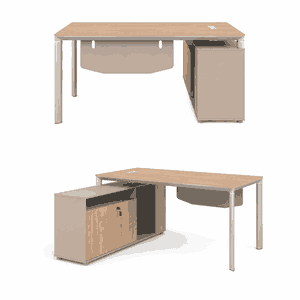 مكتب إداري مودرن خشب MDF، 75×160×80 سم - خشبي فاتح product image 2
