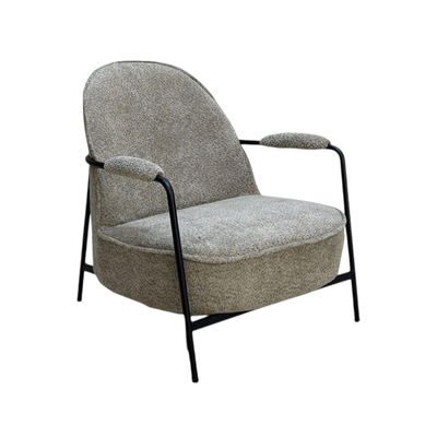 Modern Metal Chair, 85×60×60 Cm, Boucle Fabric And Foam - Cafe product image 3