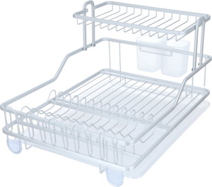 Alsaif Gallery Stainless Steel Dish Drying Stand, 55x35x27 cm, 2 floors - Silver product image 2