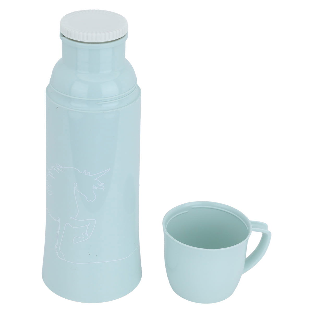 Helios thermos, 750 ml, glass inner container, plastic outer shell - light green product image 2