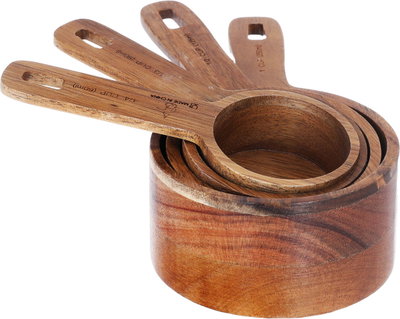 Al Saif Gallery Wooden Measuring Cups Set, 60/80/125/250 ml, 4 Pieces - Brown product image 7