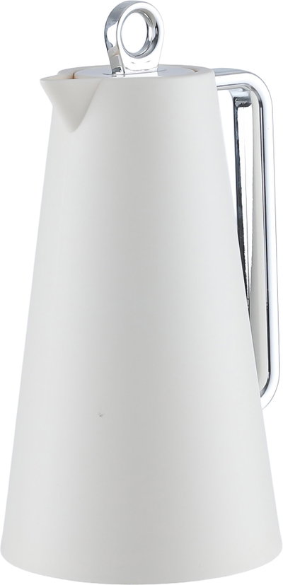 Glory Helena Thermos, 1 liter, glass inner material, silver handle, pressure cap - silver white product image 4