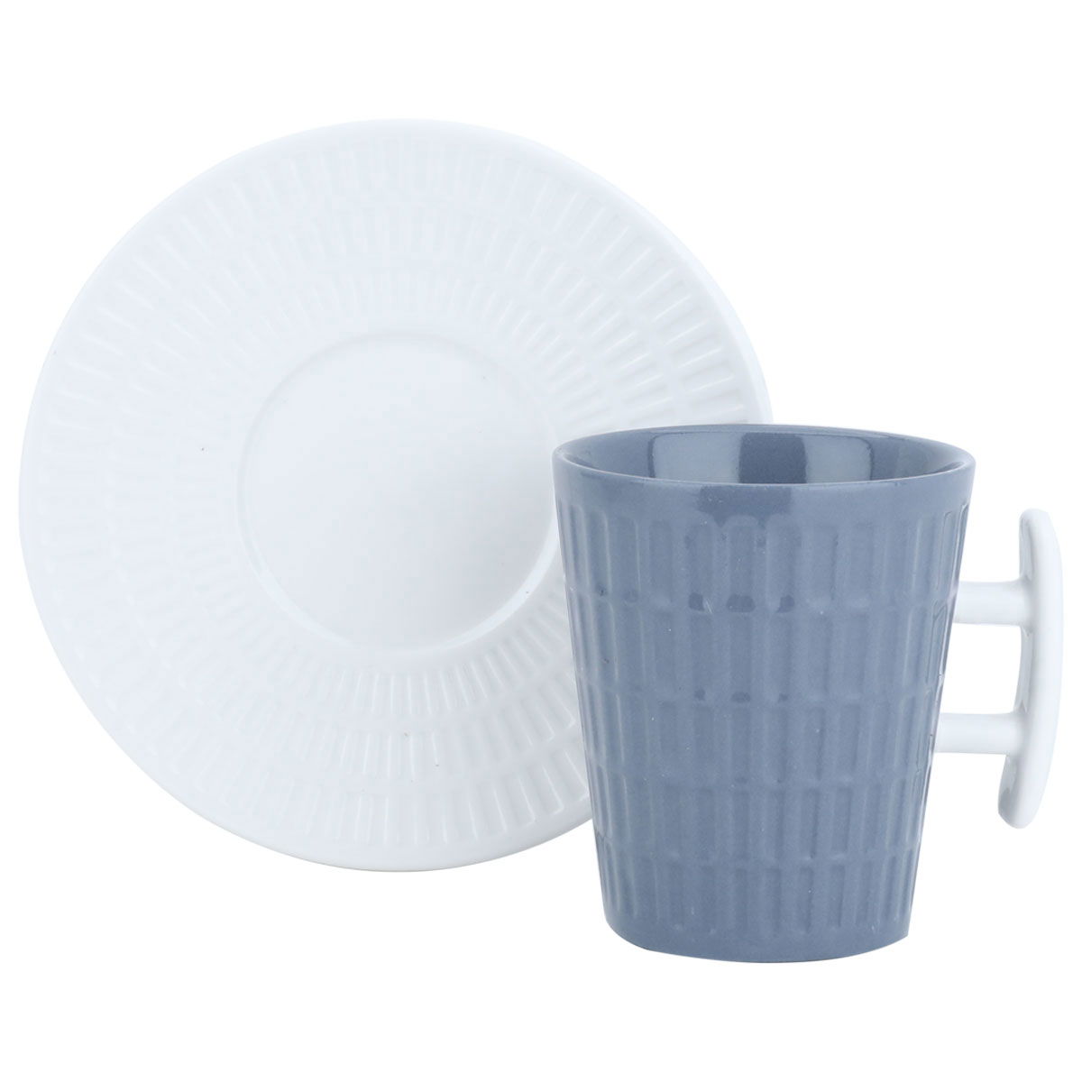 Al Saif Gallery Ceramic Tea Cups Set, 12 Pieces - Grey product image