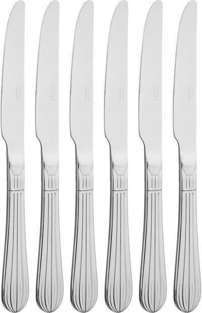 طقم سكاكين ستانلس ستيل السيف غاليري, 6 قطع، مخطط - فضي product image 1