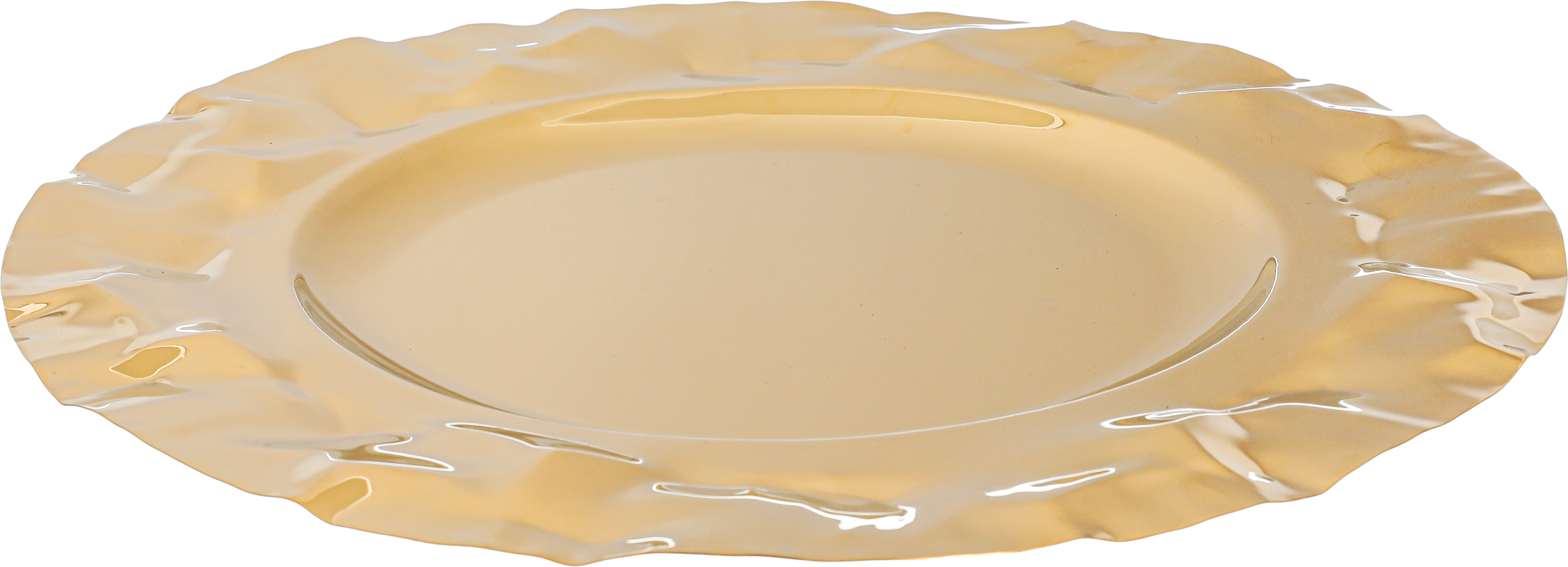Tofaria Al Saif Gallery steel presentation, 45 x 45 x 3 cm, round - gold product image 2